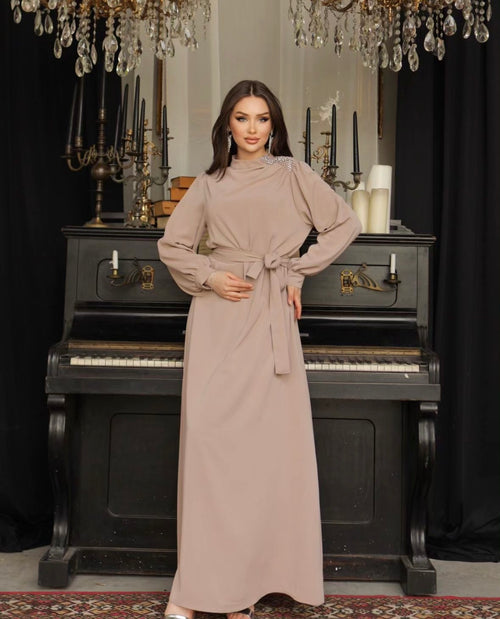 Narjis Dress - Taupe