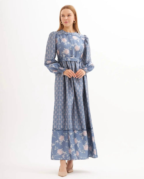 Layana Floral Dress - Blue